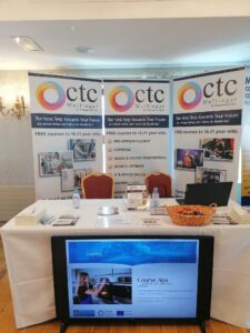 Shows CTC marketing material at an event